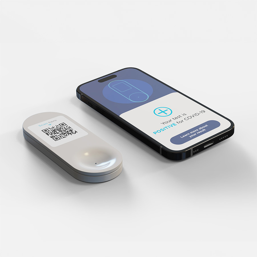 Diagnostic device next to smartphone f