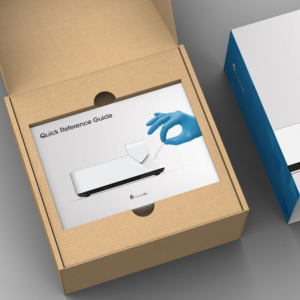 Quick reference guide in cardboard packaging sq